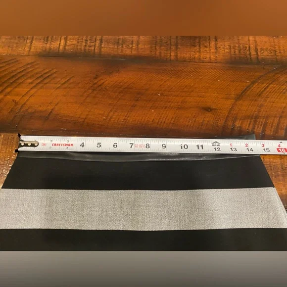 Banana Republic Black and Gray Striped Pencil Skirt - Picture 4 of 8